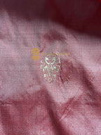 Copper Pure Katan Silk Handloom Banarasi Saree - All Over Kadhua Motifs