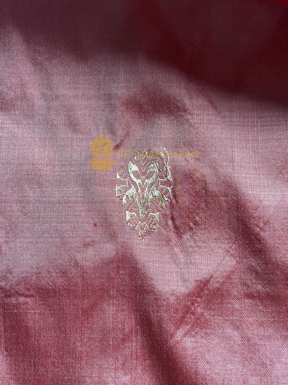 Copper Pure Katan Silk Handloom Banarasi Saree - All Over Kadhua Motifs