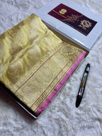 Pure Katan Silk Handloom Banarasi Saree - All Over Kadhua Jangla Work