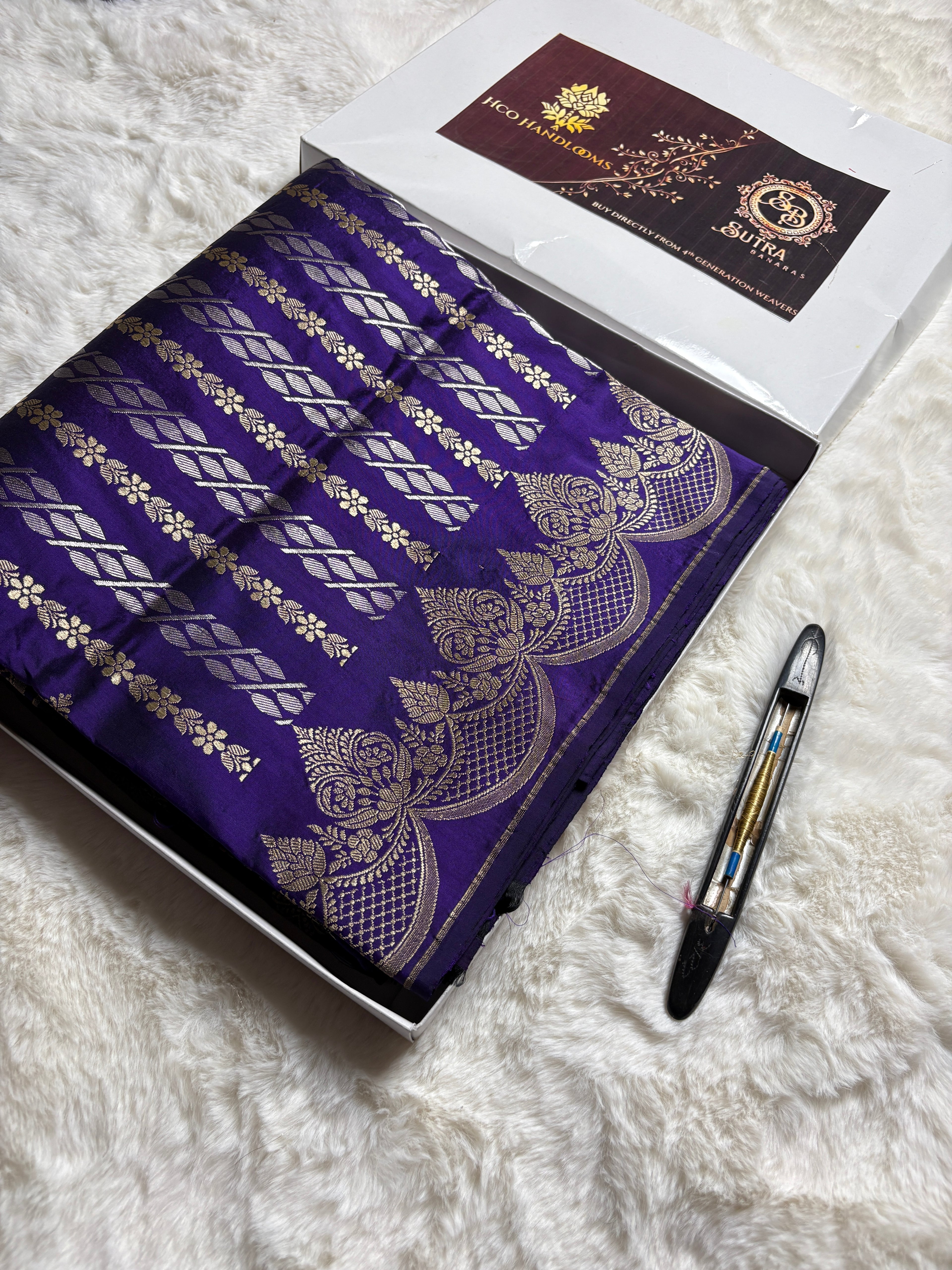 Pure Katan Silk Handloom Banarasi Saree - All Over Kadhua Jangla Work