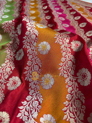 Pure Katan Silk Handloom Kadhua Meenakari Rangkat Banarasi Saree