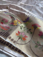 Pure Tissue Silk Handloom Meenakari Banarasi Saree