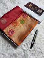 Pure Katan Silk Handloom Banarasi Saree - All Over Kadhua Meenakari Motifs