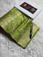 Pure Katan Silk Handloom Banarasi Saree - All Over Kadhua Meenakari Motifs