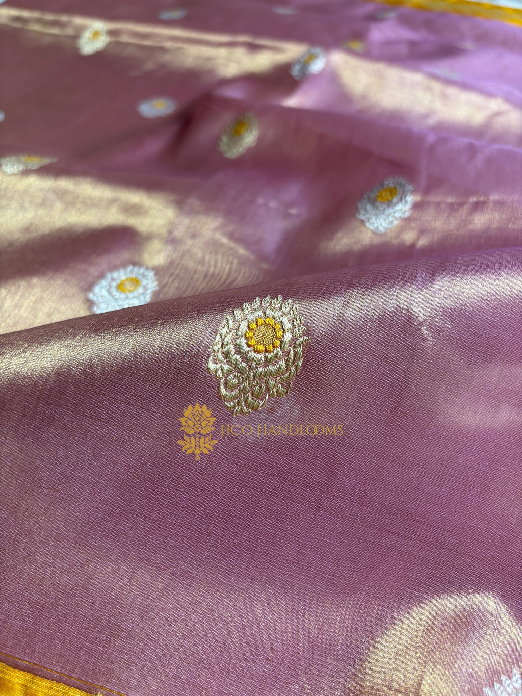 Pure Tissue Silk Handloom Banarasi Saree - All Over Kadhua Meenakari Motifs