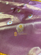 Pure Tissue Silk Handloom Banarasi Saree - All Over Kadhua Meenakari Motifs