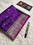 Pure Katan Silk Handloom Banarasi Saree - All Over Kadhua Motifs