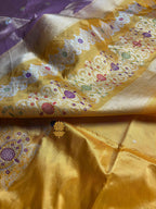 Pure Tissue Silk Handloom Banarasi Saree - All Over Kadhua Meenakari Motifs